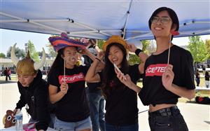 Rosemead High seniors wear “Accepted” T-shirts to commemorate their decisions to commit to the college or university of their 