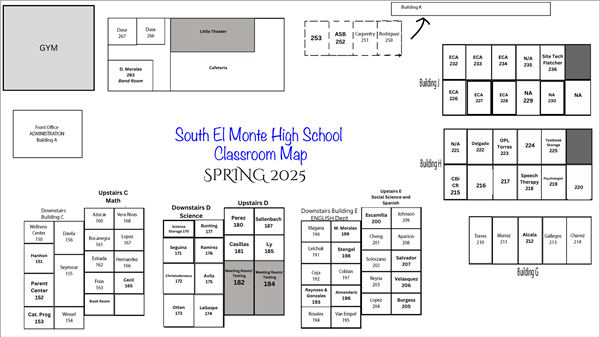 Current Classroom Map - Fall 2023